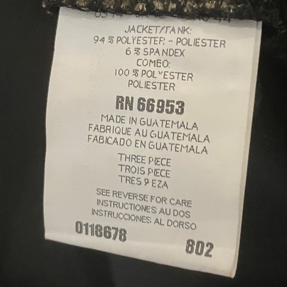 Leslie Fay Black and Gold Tank Top - Picture 4 of 5